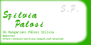 szilvia palosi business card